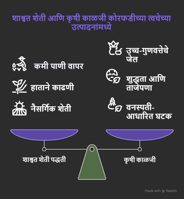 शाश्वत शेती आणि कृषी काळजी कोरफडीच्या त्वचेच्या उत्पादनांमध्ये