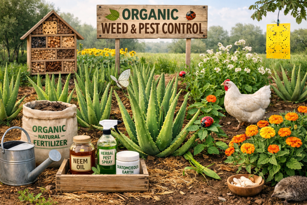organic weed and pest control